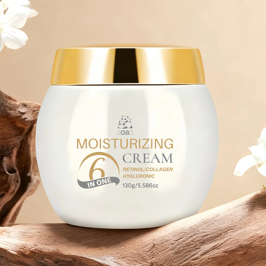 6-in-1 Deep Moisturizing Cream with a lightweight creamy texture for daily use as both day and night cream.