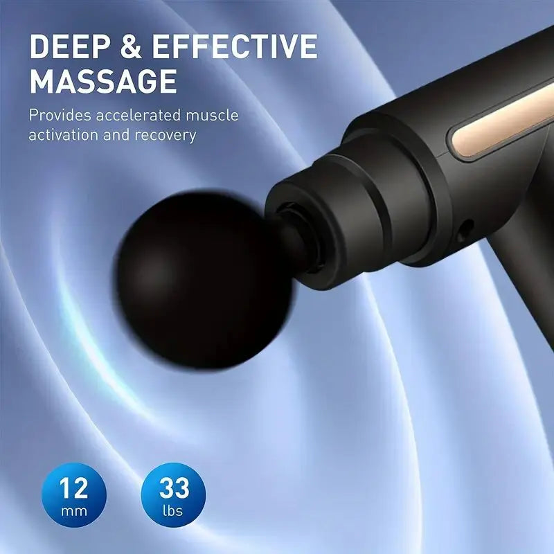 Mini Massage Gun Muscle Massager With 6 Speeds Type-C Charging Portable Electric Handheld Body Massager