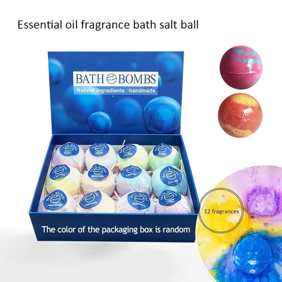 12 Pcs Bath Ball Set Dried Flower Mixed Color Essential Oil Bath Ball Mixed Color Floating Ball Bath Salt Ball